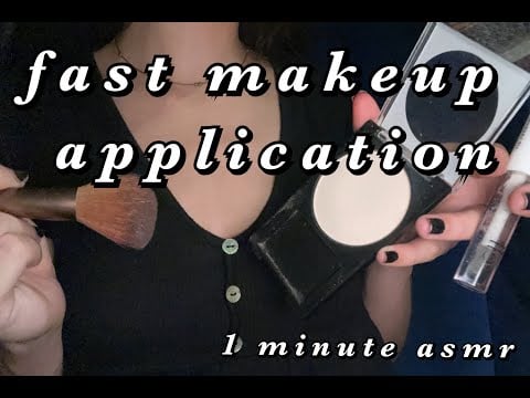1 minute asmr || fast makeup application
