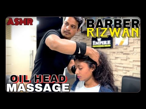 ASMR OIL HEAD MASSAGE, NECK & FOREHEAD💆‍♂️FOR STRESS & INSOMNIA RELIEF | Indian BarBer Rizwan #asmr