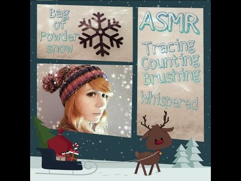 ASMR Powdersnow . Tracing . Counting . Brushing . Whispered ENG/GER