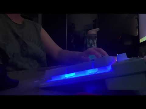 Typing with atmospheric music in the background (visual video)