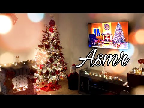 ASMR SONS DE BOCA E SUSSURROS/ DECORAÇÃO DE NATAL 🤶🏻🌲✨