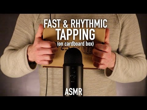 ASMR Tapping (Fast & Rhythmic) On Cardboard Box (No Talking)