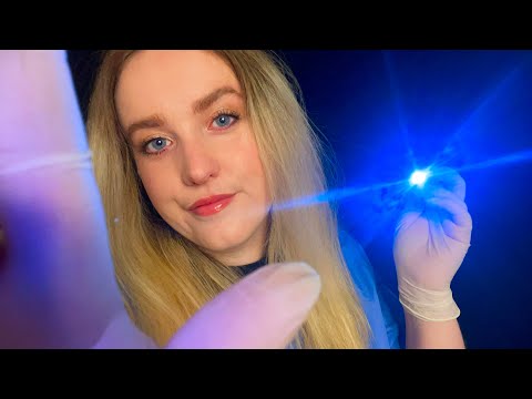 ASMR | Bright Lights Face Examination💡| Doctor Role Play [Gloves, Dark ...