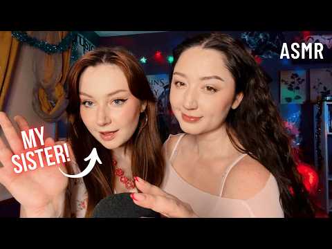 ASMR FAST HAND MOVEMENTS & VISUALS WITH MY SISTER! *Tapping, Scratching & Mouth Sounds*