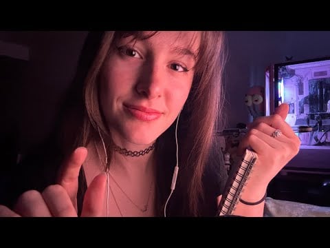 ASMR French Girl Draws You (upclose frenglish whispers and mouth sounds)