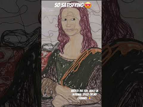 My NEW trigger, doodle pulling. The MONA LISA 😱 #asmr #newtrigger #new #asmrmum #art #satisfying