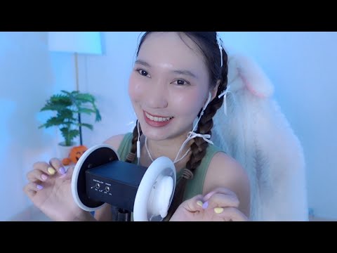 ASMR Oil Ear Massage & Nail 3Dio Sounds 🧴💅 - RAINIE ASMR