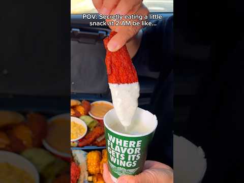 Secretly eating a little Wingstop at 2 AM be like… #food #eating #wingstop #mukbang #asmr