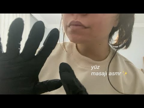 uyku için seni sakinleştiriyorum & yüz masajı (türkçe asmr) eldiven sesleri