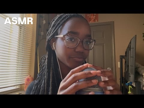 ASMR whisper ramble & mic touching