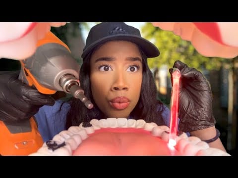 ASMR Black Market Dentist Clean Your Teeth and Fills Your Cavities 🦷 ⚒️ ASMR Dentist Role-play