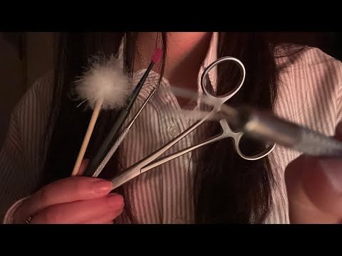 ASMR(Sub) 팅글 귀청소 풀코스 롤플레이 | 귀털 제거 + 여드름 압출까지 Ear cleaning with ear hair removal and acne extraction