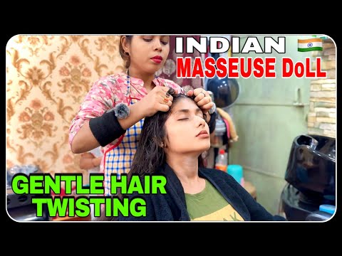 Infinity ASMR Soothing Head Massage For Restful Sleep | Gentle Hair Twisting By Masseuse DoLL #relax