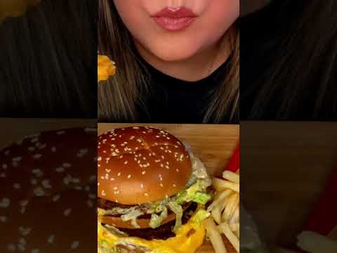 McDonald’s Feast! 🤤 #asmreating #youtube #shortsasmr