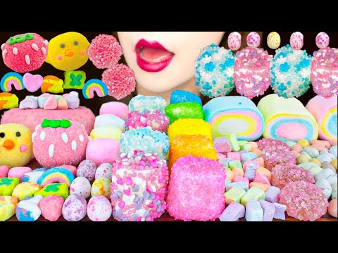 【ASMR】【咀嚼音 】マシュマロ💗　MARSHMALLOW  MUKBANG 먹방 食べる音 EATING SOUNDS NO TALKING