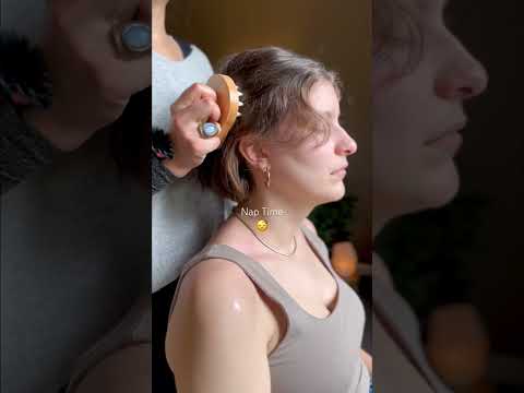Relaxing ASMR scalp massage and bird sounds to calm anxiety #asmr #relax