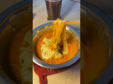 Creamy Cheesy Buldak Carbonara Rabokki #ramen #recipe #cooking
