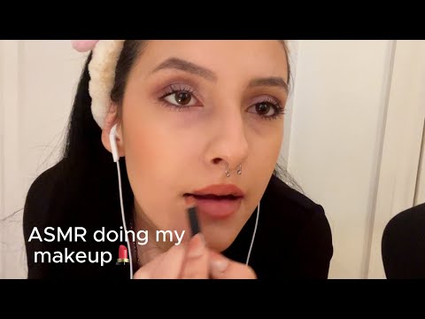 ASMR | doing my makeup + relaxing whispers | lofi ♡