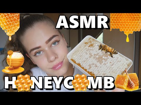 ASMR RAW HONEYCOMB MUKBANG🐝 | EXTREMELY STICKY SATISFYING EATING SOUNDS 🍯