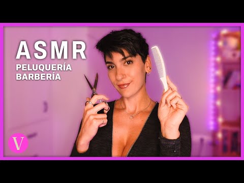 ASMR | ROLEPLAY Peluqueria y Barberia [Sonidos de espuma y crema]