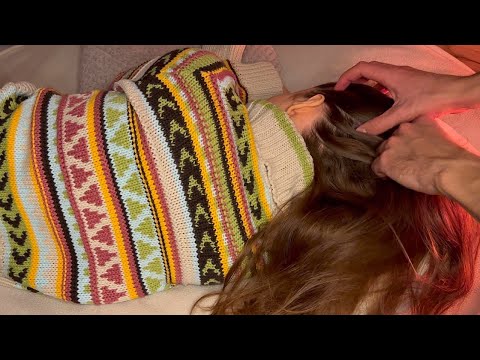 ASMR Hair Play on Real Person 🧸✨ Cozy Sweater Sounds (No Takling)
