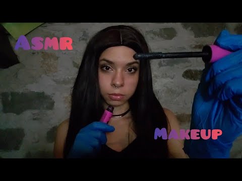 ASMR ◇ Doing your makeup with gloves 💙💄