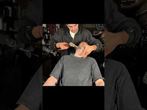 Face Shaving with Axe?! #asmr #barber #triggersforsleep #barbershop #thebarbersarms #relax