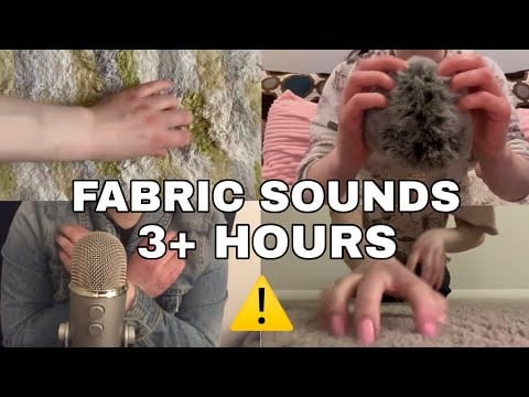 ASMR | 3 Hours of Fabric Sounds | Fast Aggressive | Sleep Study Background | No Talking