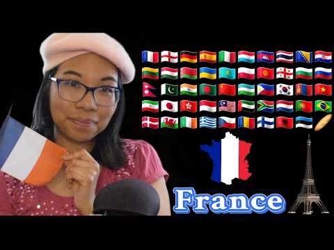 ASMR FRANCE IN DIFFERENT LANGUAGES FOR SLEEP (Whispering, Mouth Sounds, Brown Noise) [50 Languages]
