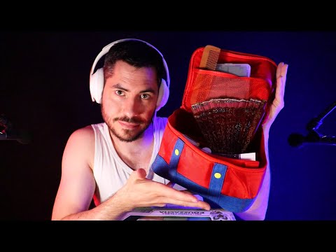 ASMR qui a t il dans ma sacoche salopette Mario ?