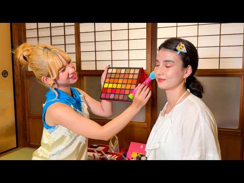 (asmr) I GOT A PRINCESS MAKE UP💓WOW (PART 1) loading a new look...