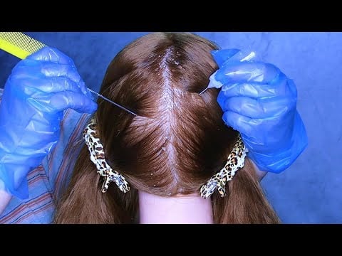 ASMR Scalp Check and Treatment (Close Up, Scalp Scratching, Scalp Massage, Whispering) Relaxing RP