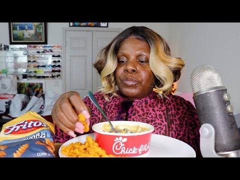 Tortila Chicken Soup With Fritos Honey BBQ Twists ASMR Eating Sounds