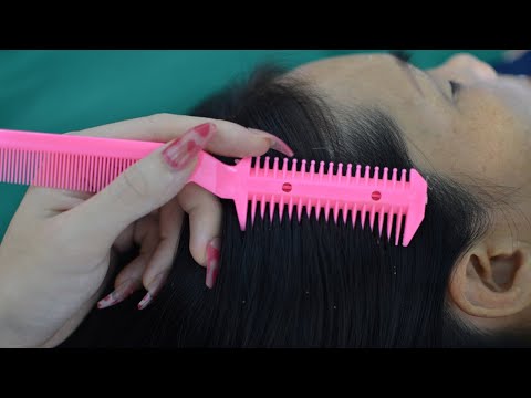 ASMR Tingles Scalp Scratching, Hair Play, Hair Brushing For Deep Sleep ( No Talking Asmr )