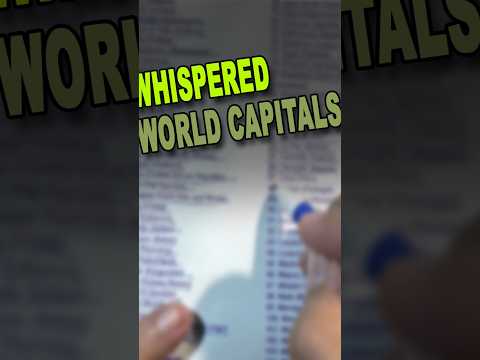 Reading Every World Capital to Help You Fall Asleep | #asmrrelaxation #asmrelaxing #whisperedasmr