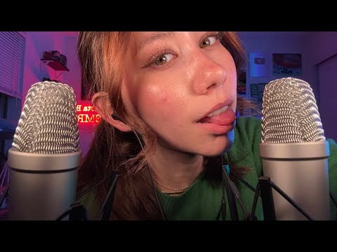 ASMR | Ear to Ear Wet Mouth Sounds and Inaudible Whispering