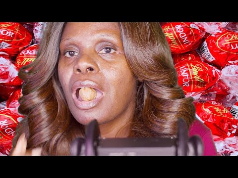 LINDT LINDOR CHOCOLATE ASMR EATING SOUNDS