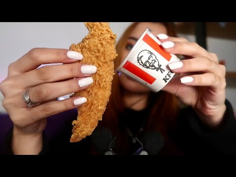 ASMR MUKBANG- COMENDO FRANGO FRITO E SOBREMESA