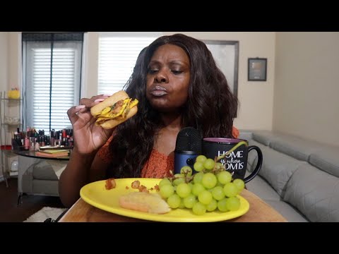 Vegetarian Chicken Ciabatte ASMR Eating Sounds