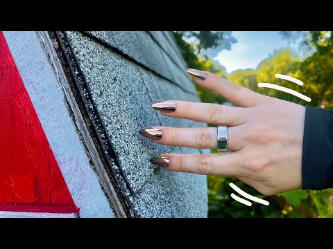 doing asmr outdoors to give you tingles (fast tapping)