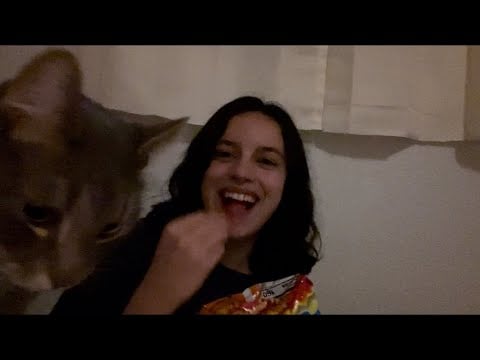 LOFI ASMR EATING HOT CHEETOS WITH MY CAT 💓✨🐈‍⬛ ~ rambling + chit chat 😴💓