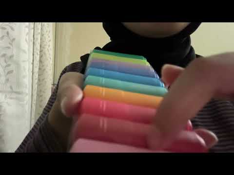 ASMR | Random Drawings & Coloring your face with highlighters (personal attention)