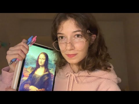 ASMR art student turns you into the mona lisa