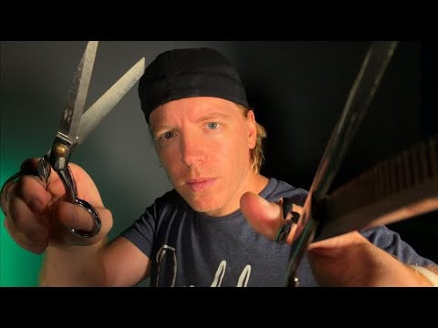 Relaxing Stereo ASMR Barbershop Haircut