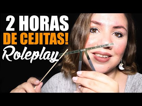 ASMR 2 Horas Arreglando tus CEJAS Roleplay / Murmullo Latino