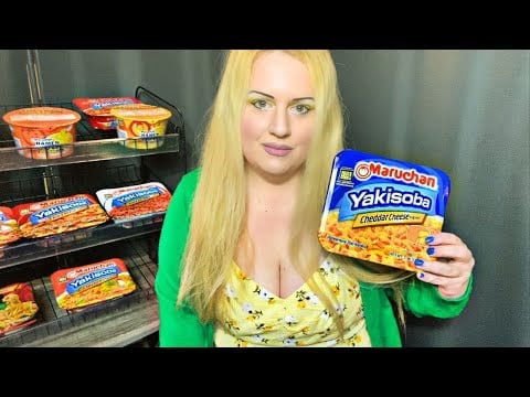 Ramen Noodle Convenience Store 🍜ASMR Role Play. (Re-upload) crinkle sounds, lofi and slow speaking 