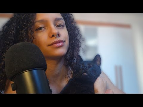 ASMR • Inaudível até meu gato me atrapalhar 😅😴 #asmr 