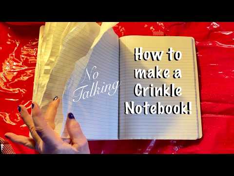 ASMR Crinkle Notebook Tutorial! (No Talking) 4 Ways to Water Damage Paper~In text Instructions.
