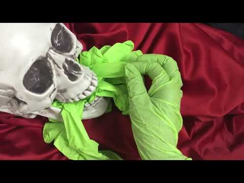 NITRIL GLOVES💚💀💚 NITRIL OVER LATEX  LAYERING 🎧  [[ASMR]]