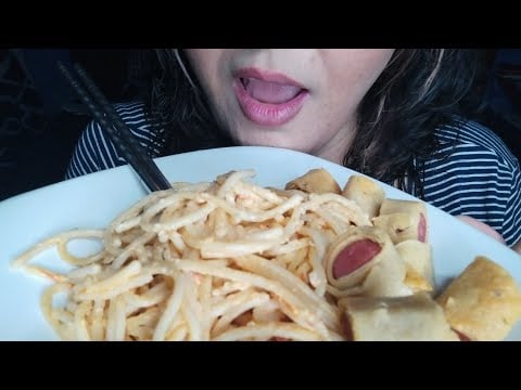 ASMR Acompáñame a comer spaghetti delicioso